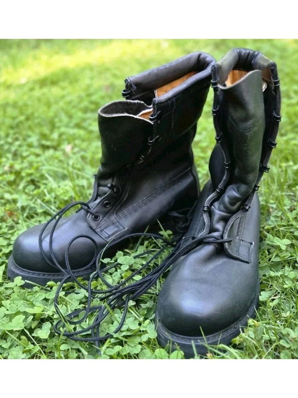USGI Belleville ICWB Cold Weather Boots Black Leather Vibram 8.5W NOS 1997 VTG